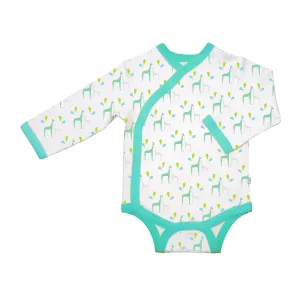 Baby Organic Pattern Kimono Bodysuit