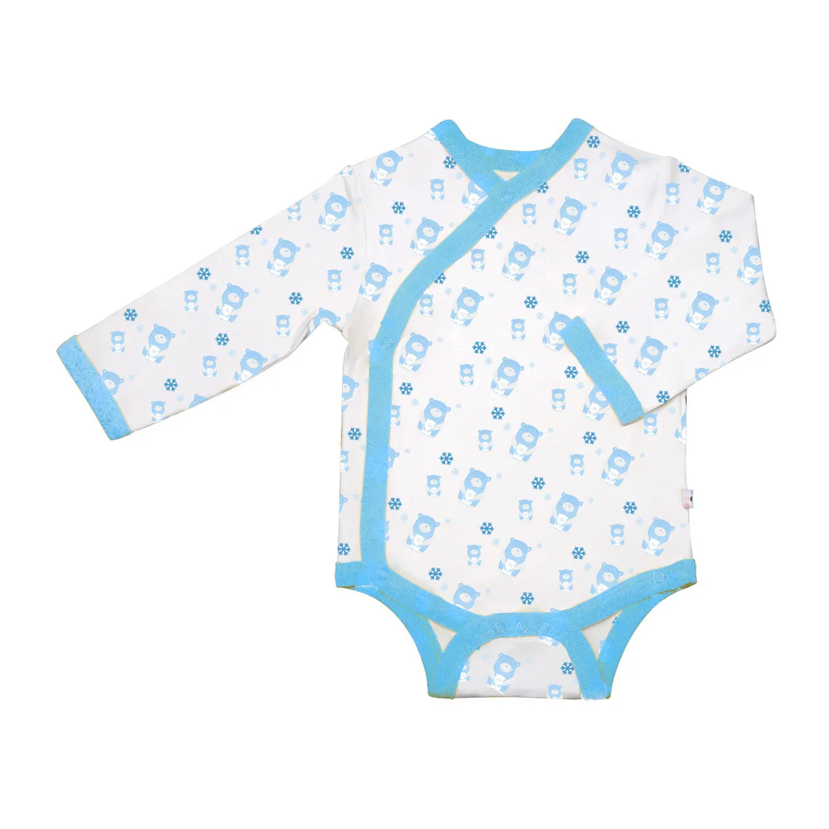 Baby Organic Pattern Kimono Bodysuit