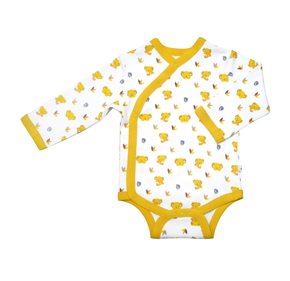 Baby Organic Pattern Kimono Bodysuit