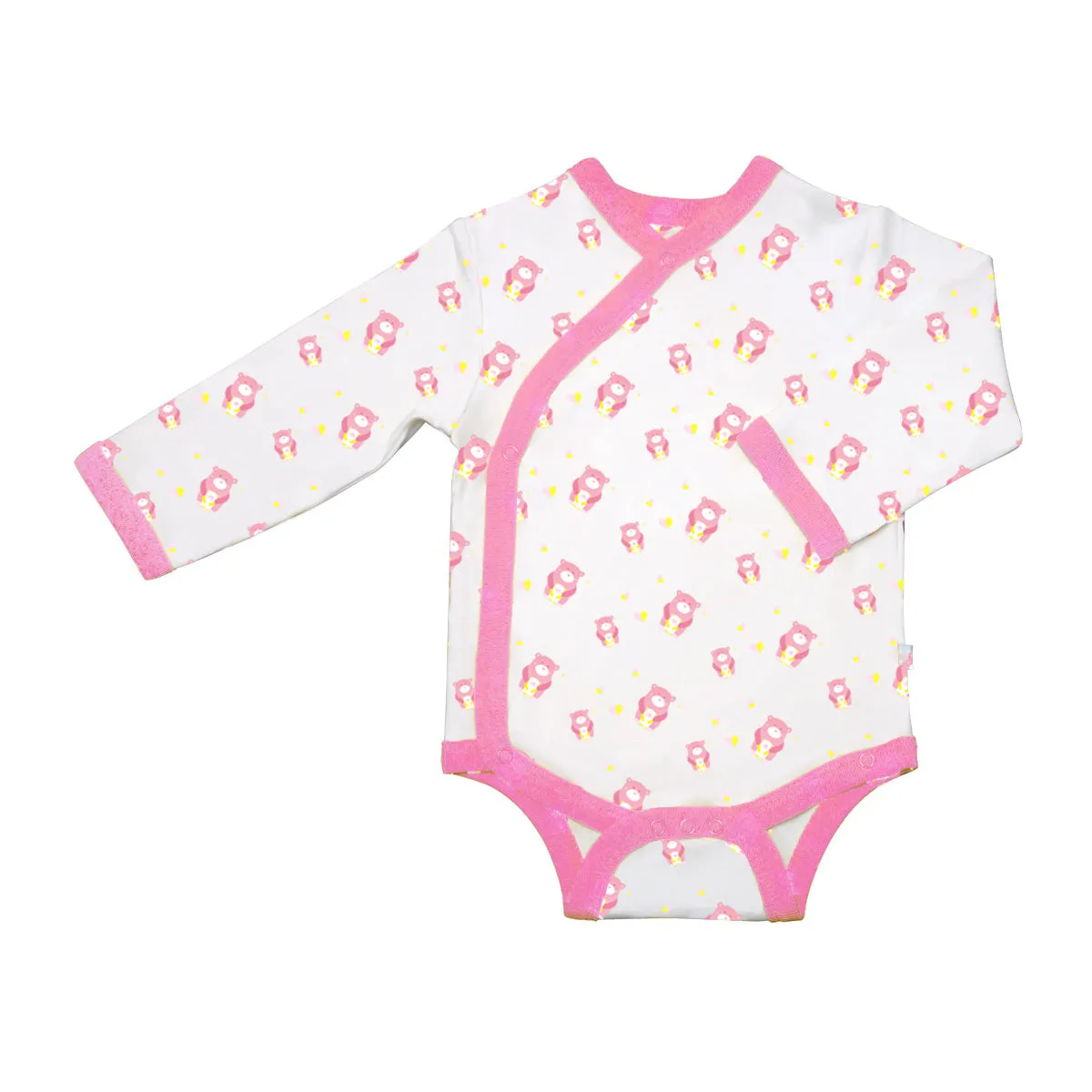 Baby Organic Pattern Kimono Bodysuit