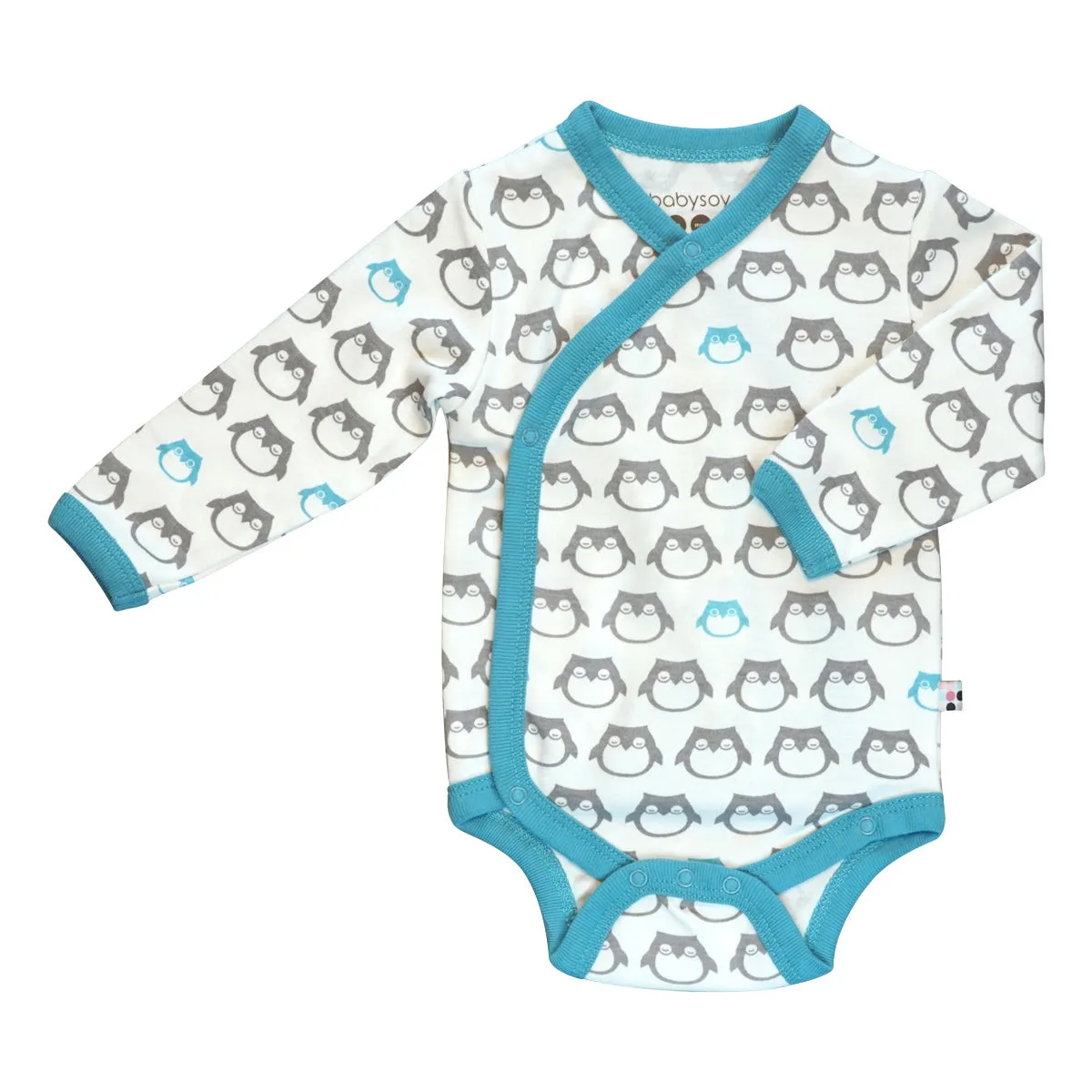 Baby Organic Pattern Kimono Bodysuit