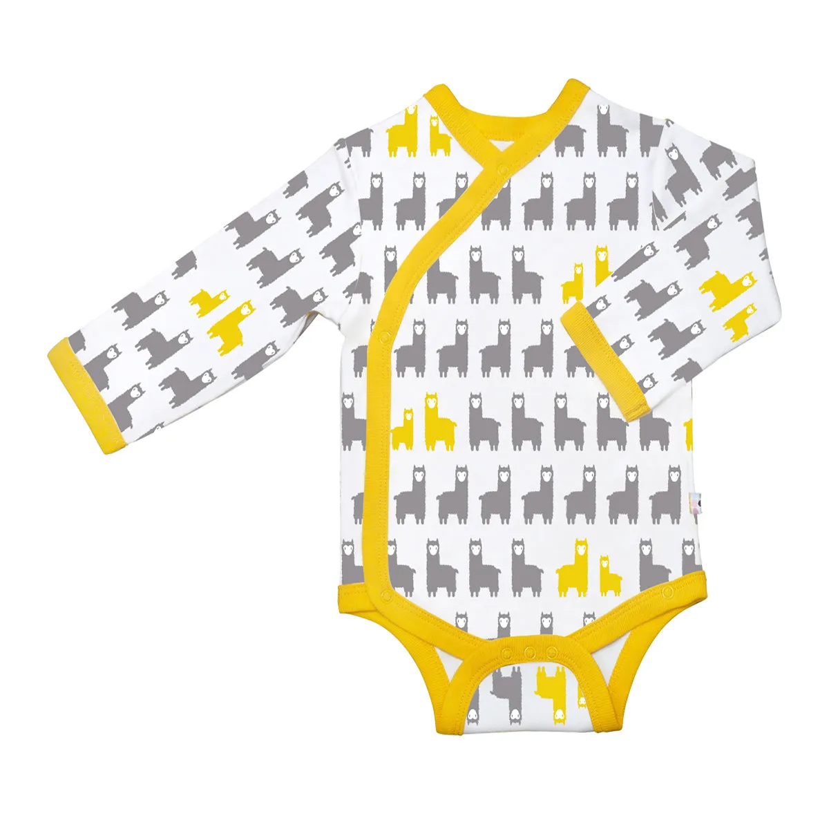 Baby Organic Pattern Kimono Bodysuit