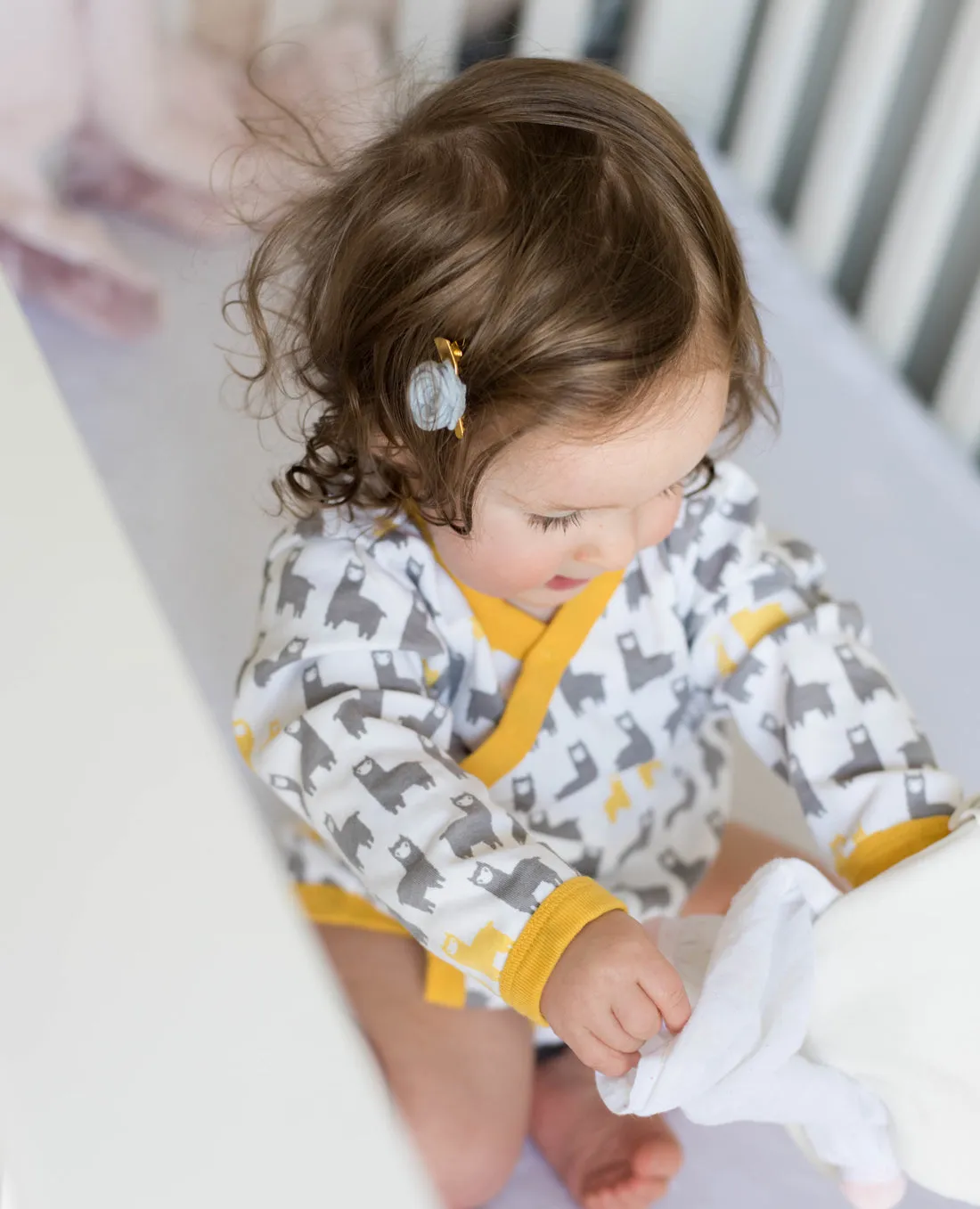 Baby Organic Pattern Kimono Bodysuit