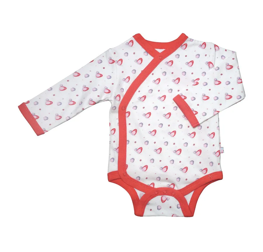 Baby Organic Pattern Kimono Bodysuit