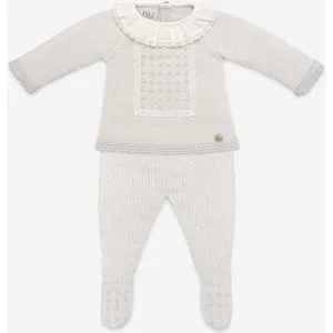 Baby Pale Grey 'Perseo' Knitted Set
