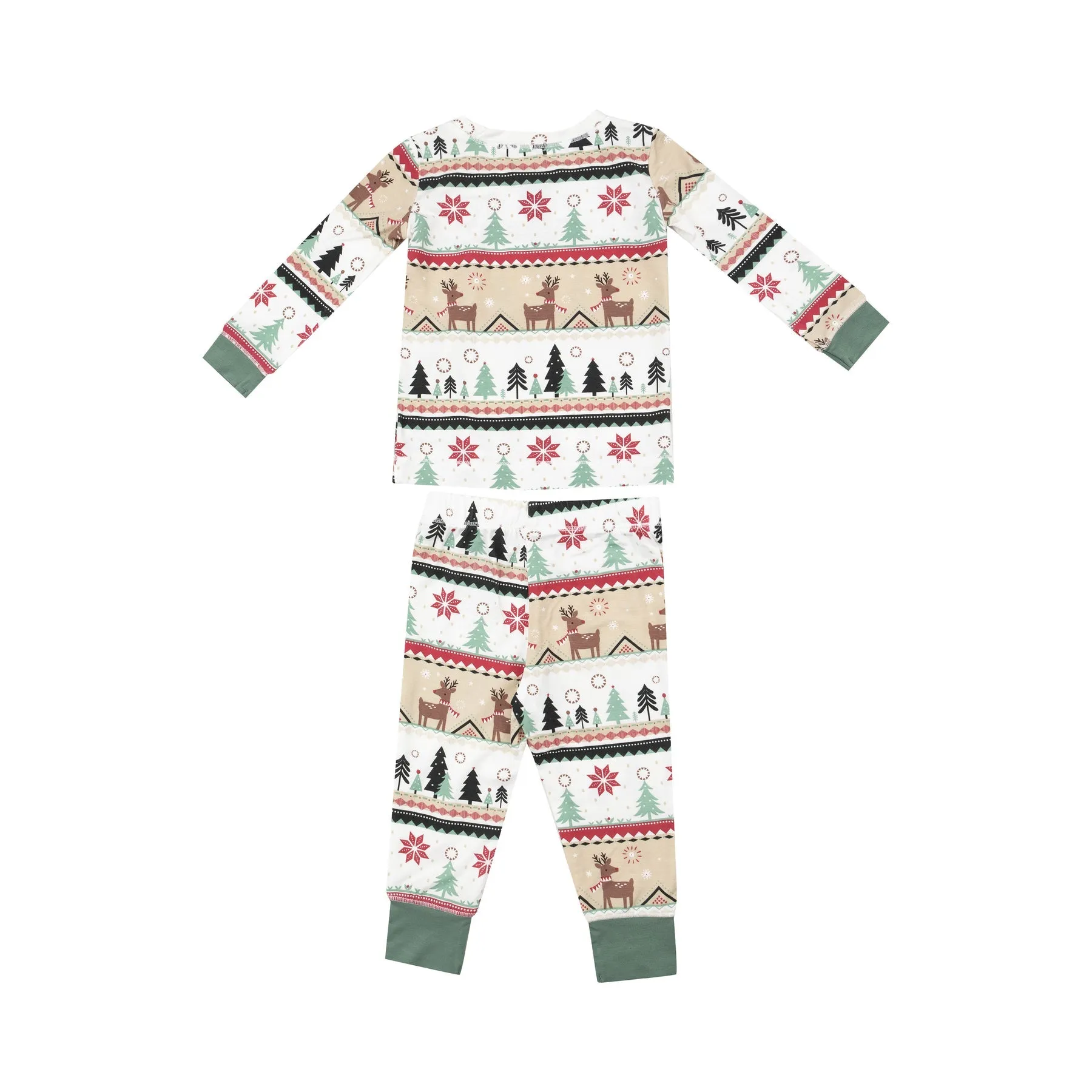Bamboo Long Sleeve Lounge Wear Set - Reindeer Fair Isle by Angel Dear - FINAL SALE