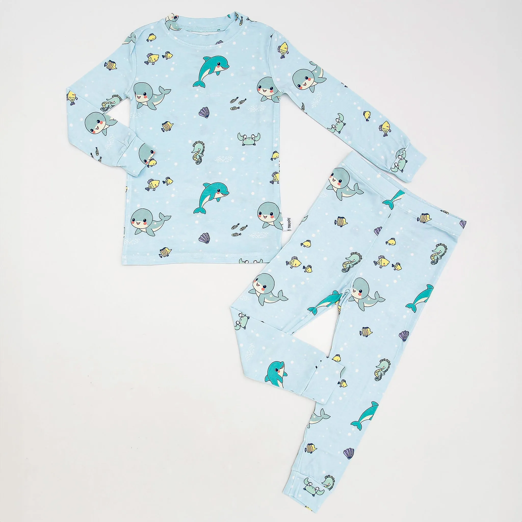 Bamboo Two Piece Pajama Set Ocean