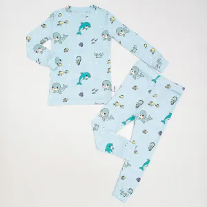 Bamboo Two Piece Pajama Set Ocean