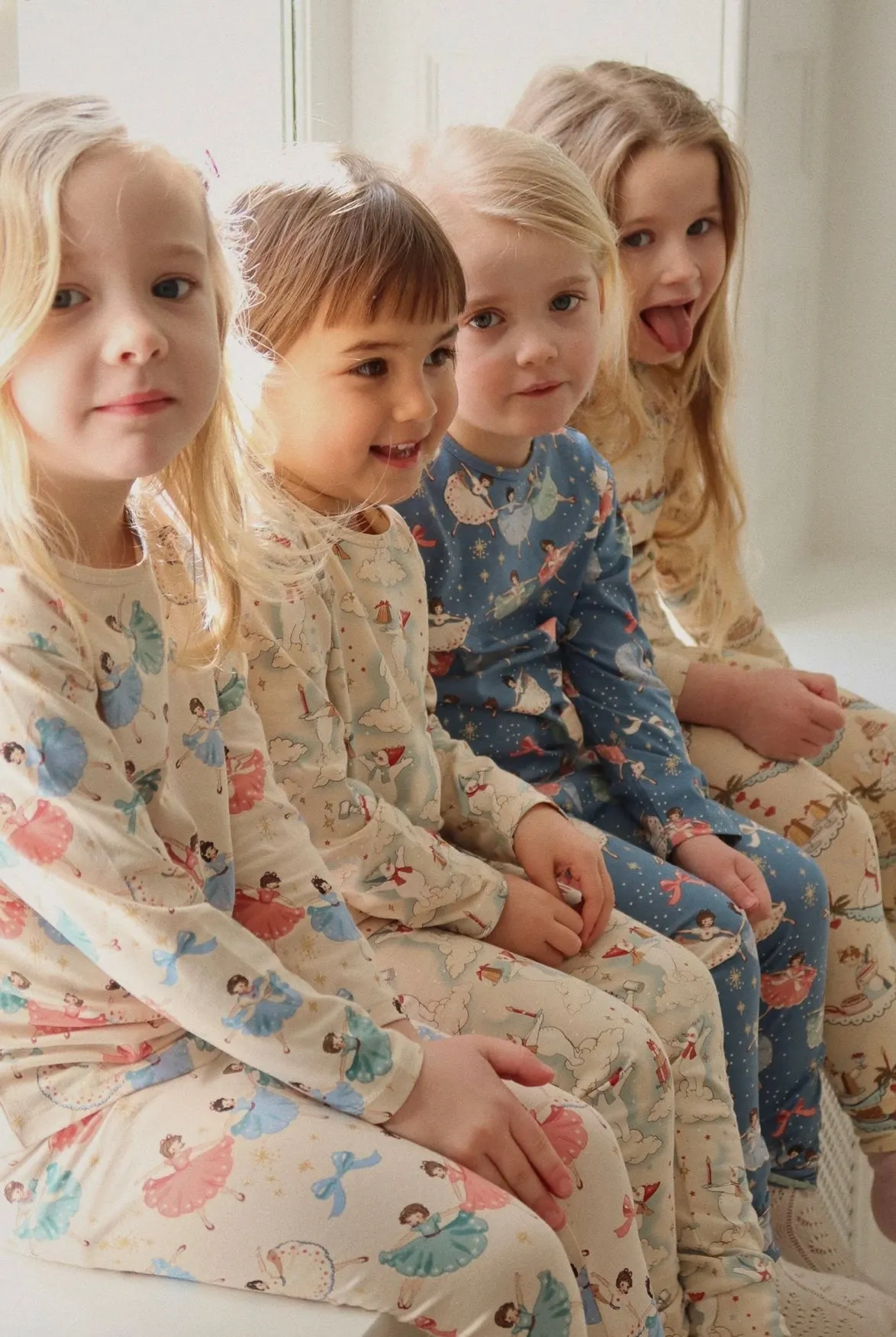 basic blouse/pants set gots - snow bow ballerina