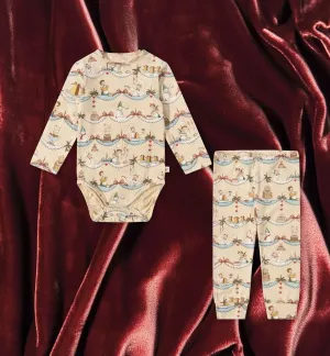 basic body/pants set gots - sugar pie