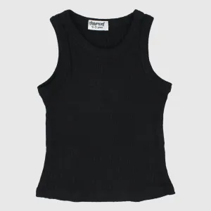 Black Ribbed Tank Top