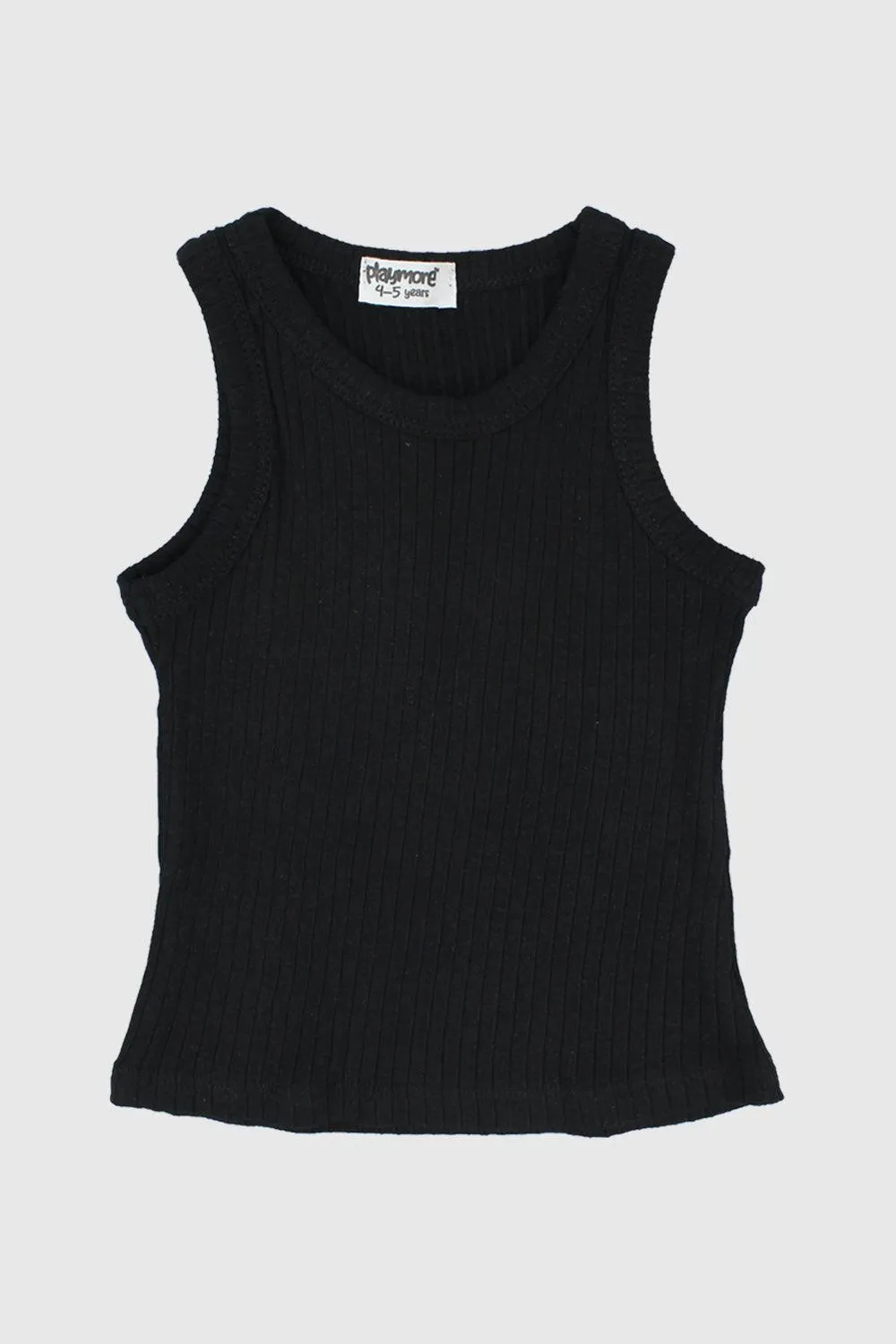 Black Ribbed Tank Top