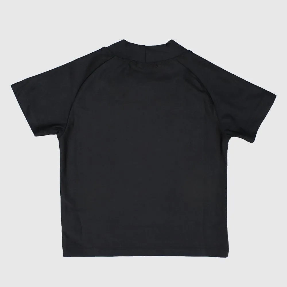 Black Short-Sleeved Rash Guard