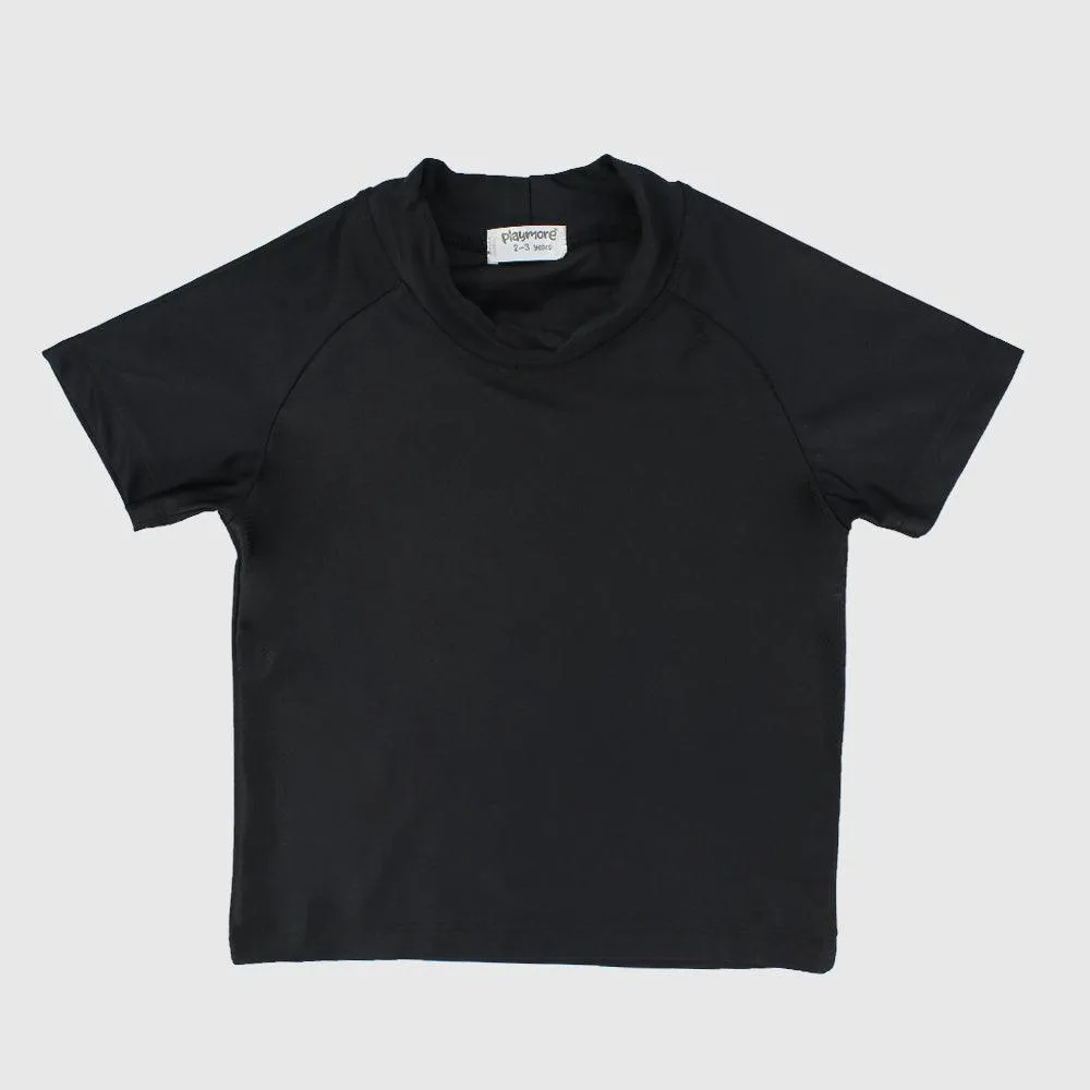 Black Short-Sleeved Rash Guard