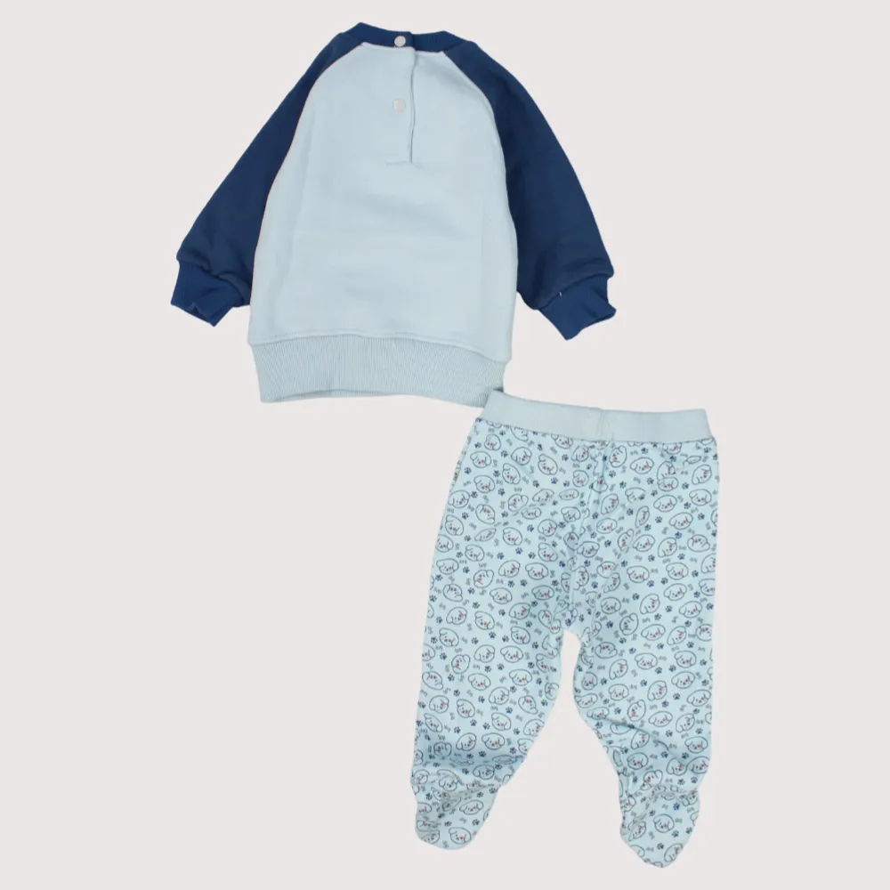 Blue Puppy Long-Sleeved Pajama