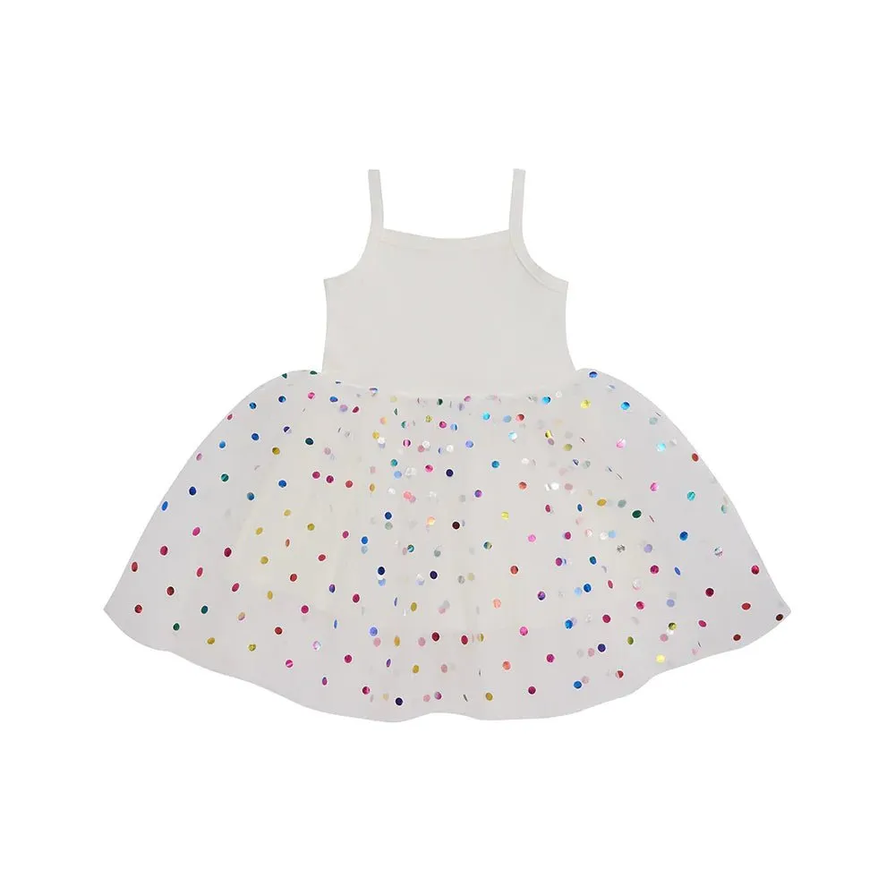 Bob & Blossom: White Spot Dress