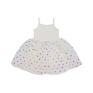 Bob & Blossom: White Spot Dress