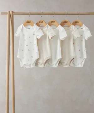 Born Wild Shortsleeved Bodysuits (Set of 5)