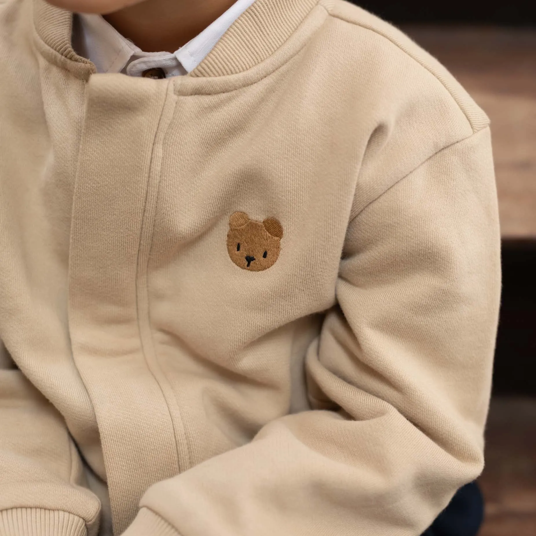 Boys Beige Bear Jacket