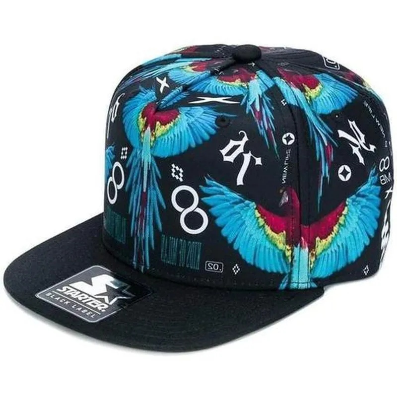 Boys Black All over Wings Cap