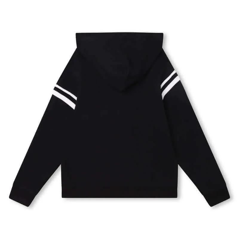 Boys Black & White Logo Hoodie