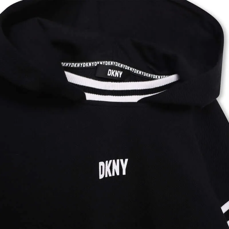 Boys Black & White Logo Hoodie