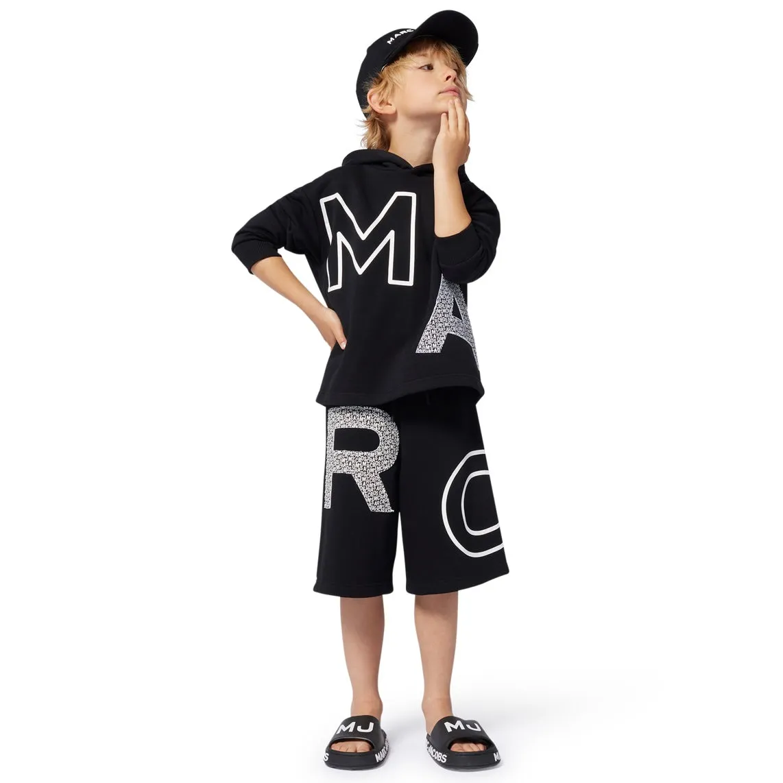 Boys Black Bermuda Shorts