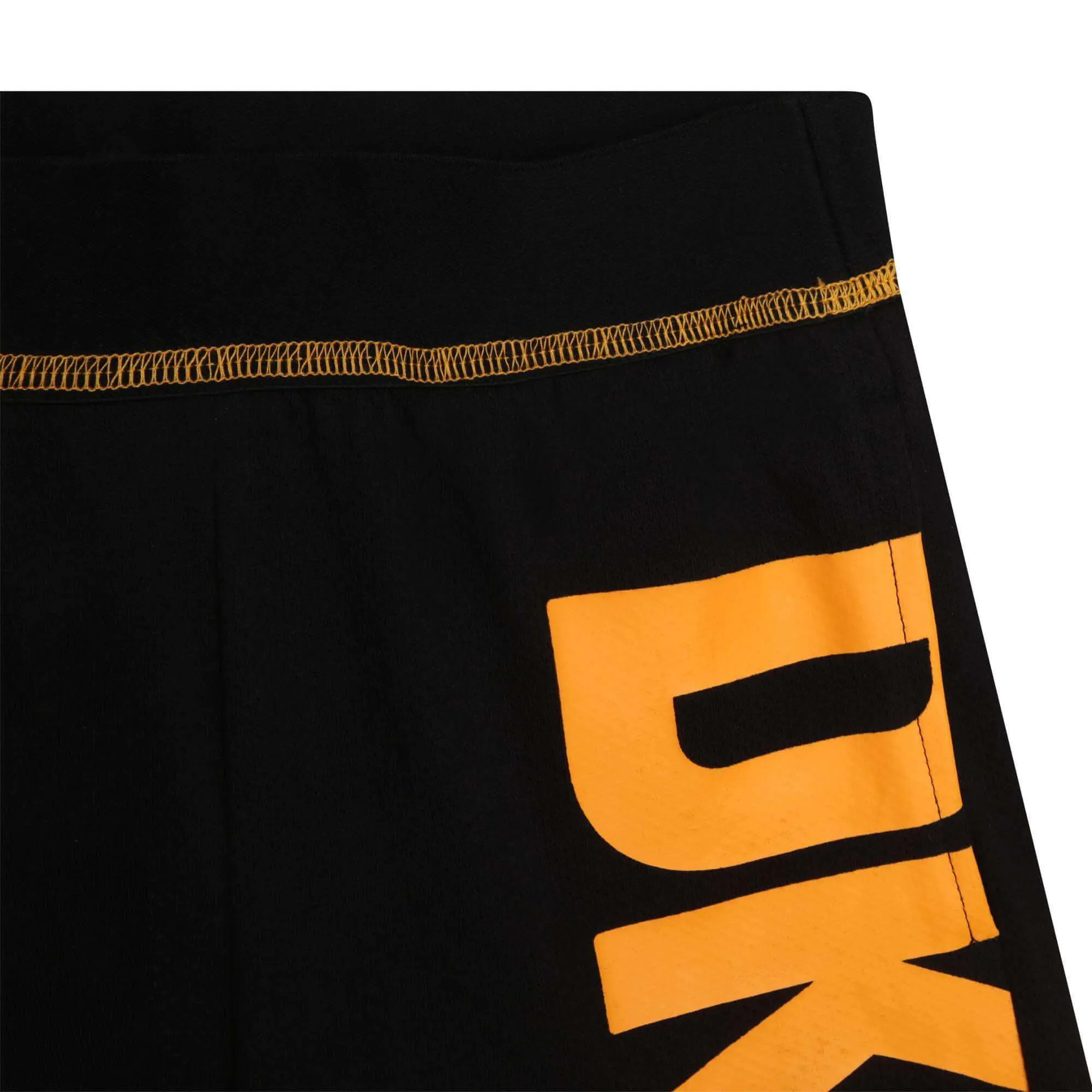 Boys Black Cotton Logo Shorts