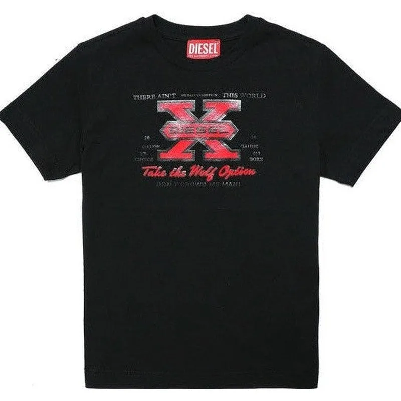 Boys Black Diesel X T-Shirt