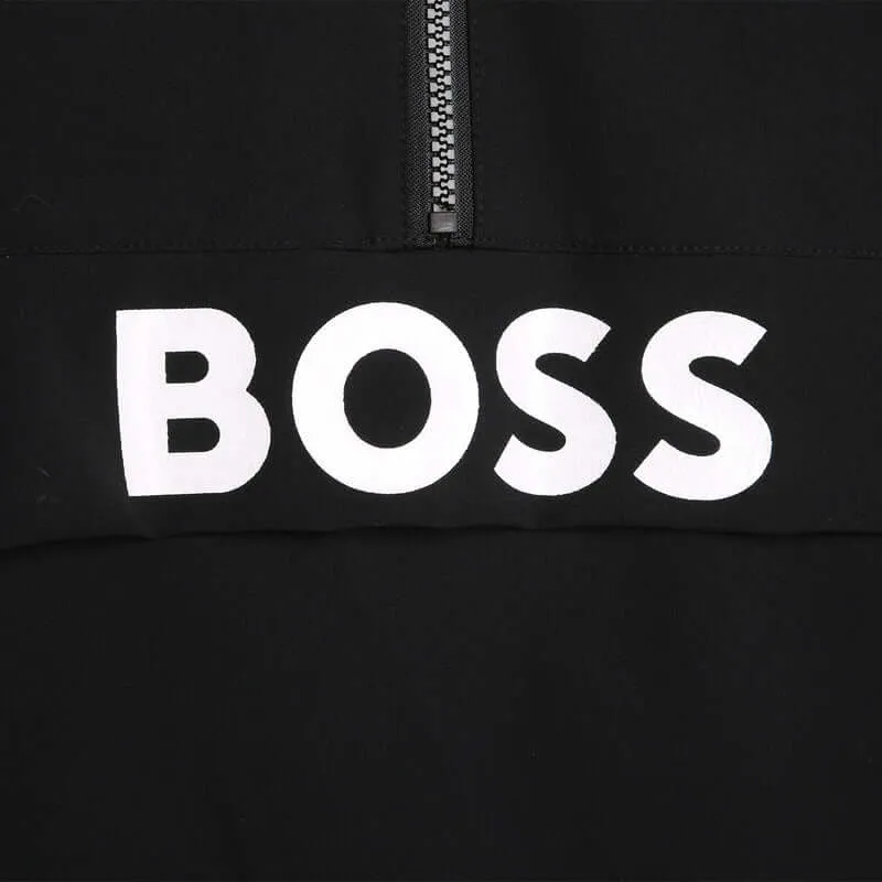Boys Black Half Zip Sweatshirt