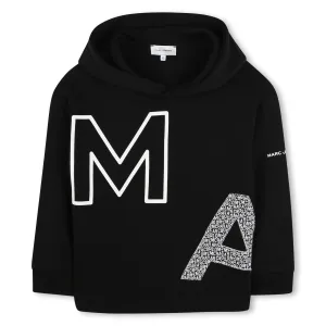 Boys Black Hooded Sweatshirt