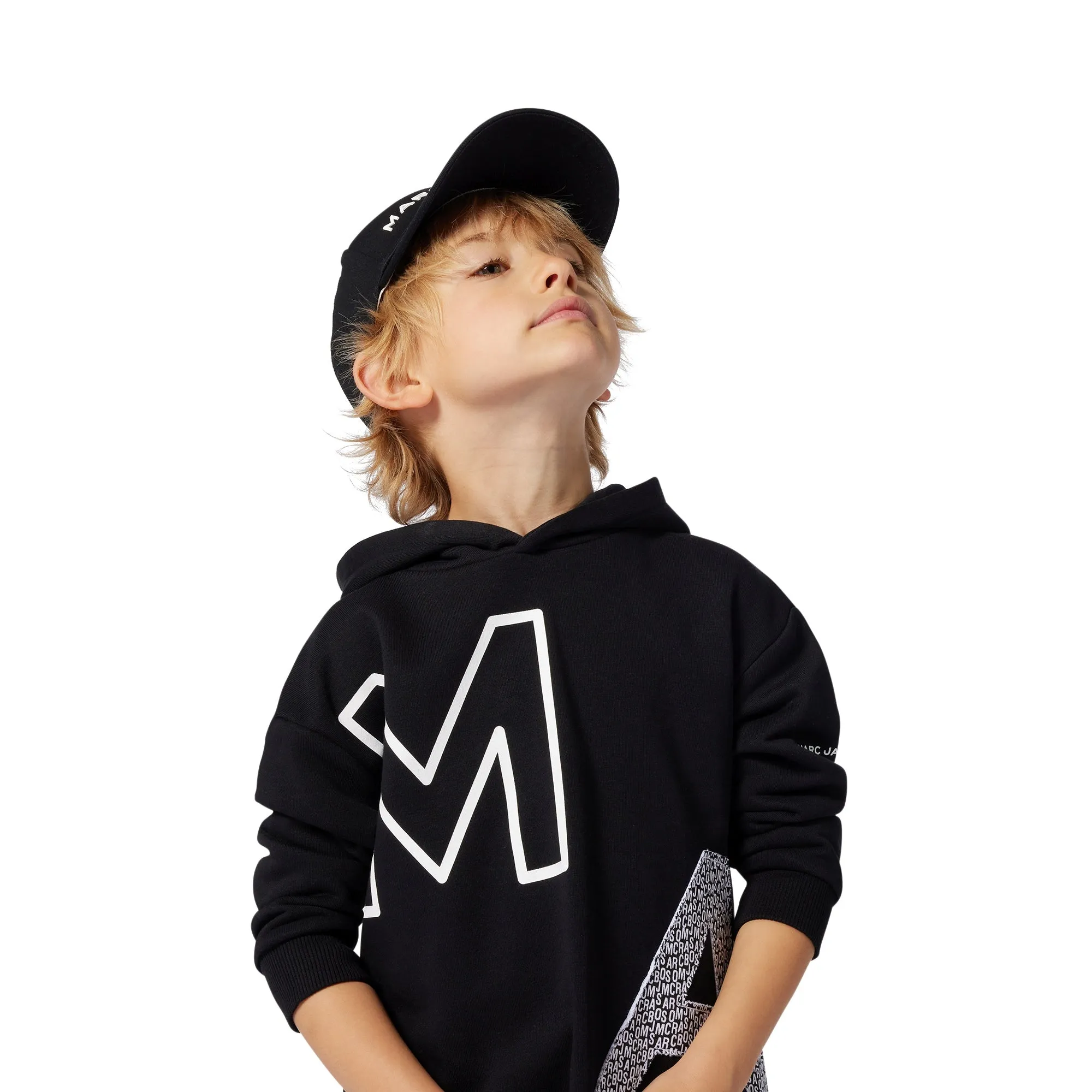 Boys Black Hooded Sweatshirt