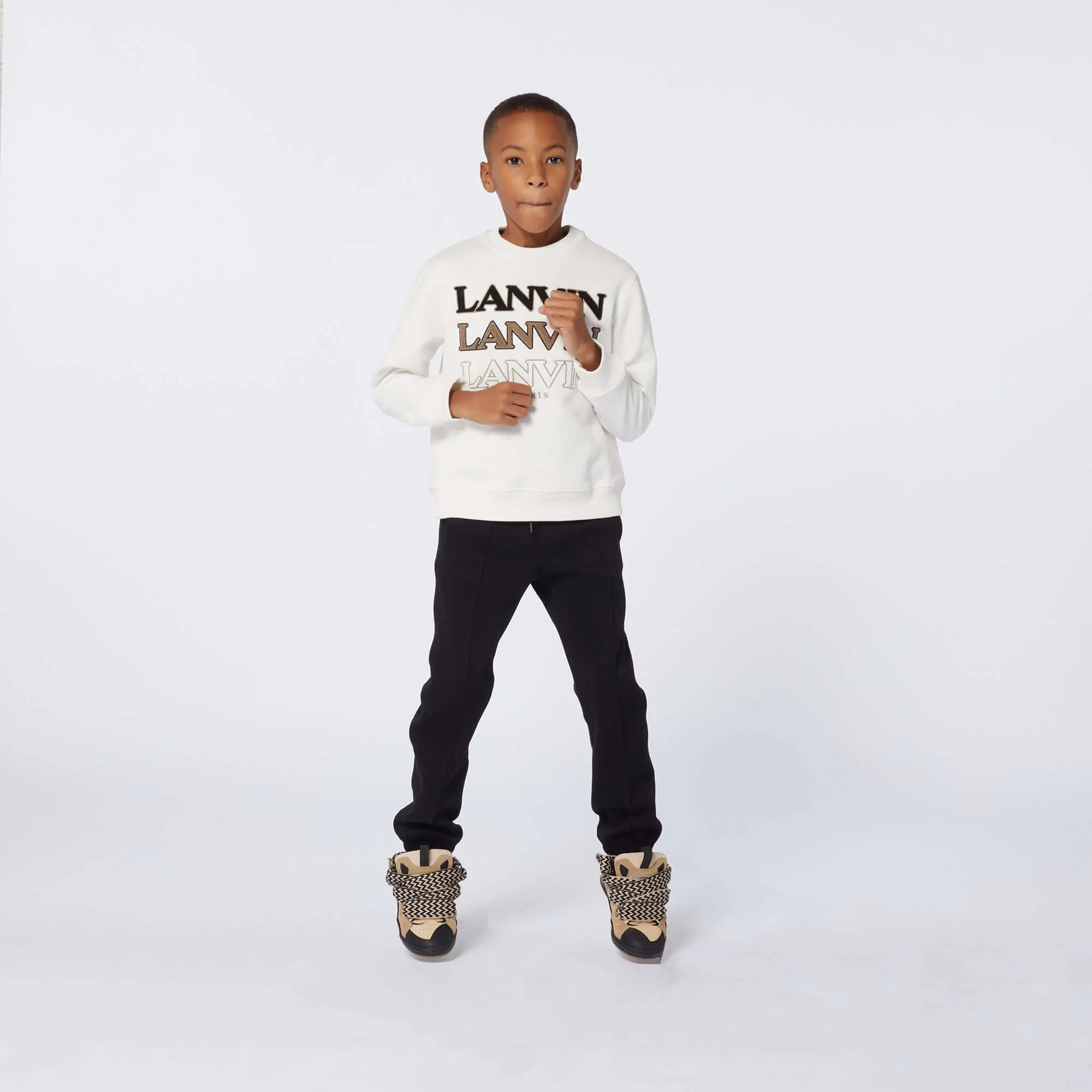 Boys Black Logo Joggers