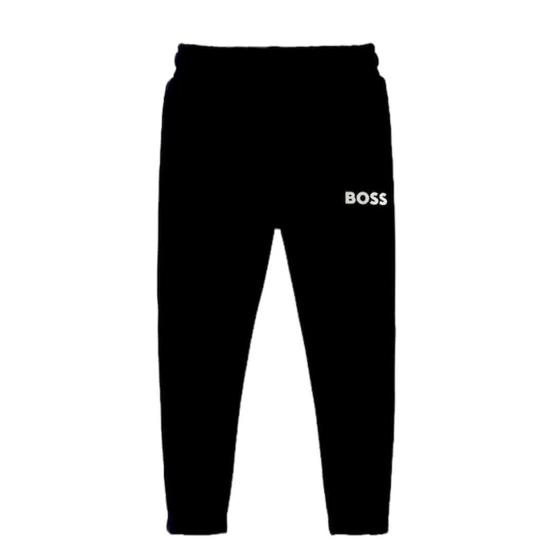 Boys Black Logo Jogging Bottoms