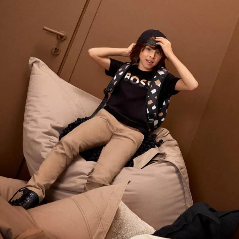 Boys Black Logo T-Shirt