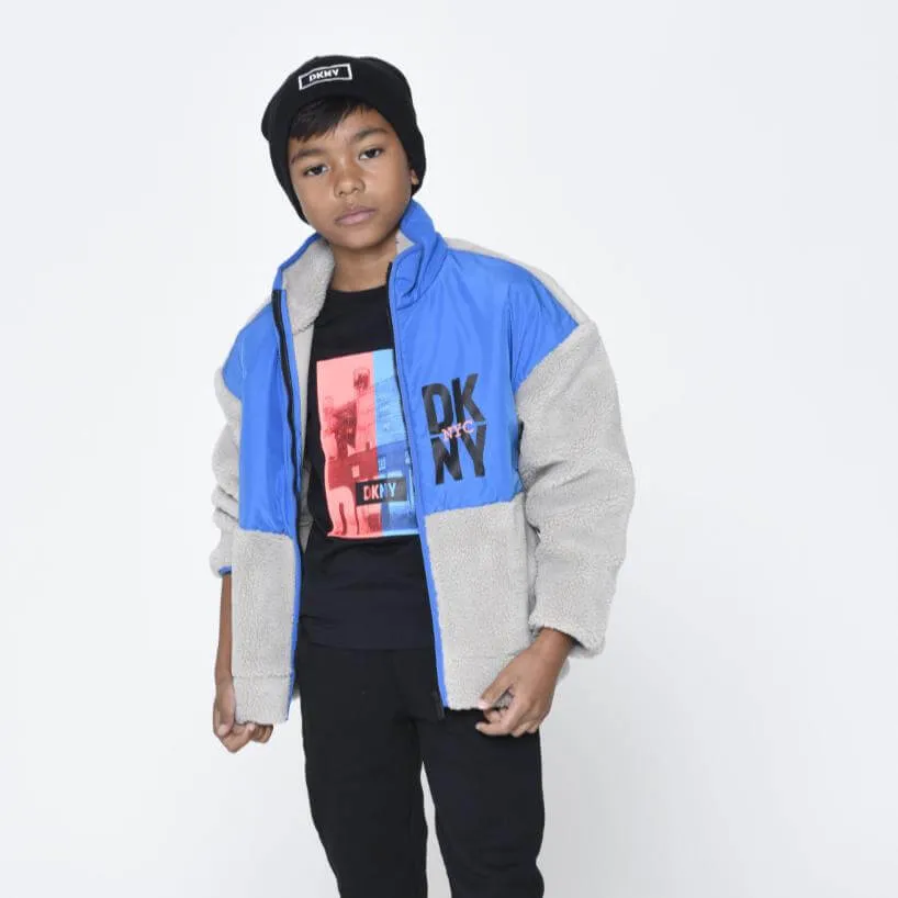 Boys Black Print Long Sleeve T-Shirt