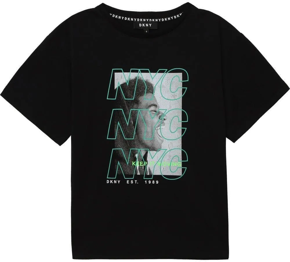 Boys Black Short Sleeve T-Shirt