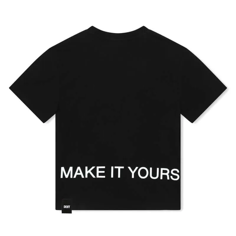 Boys Black Short Sleeve Tee-Shirt
