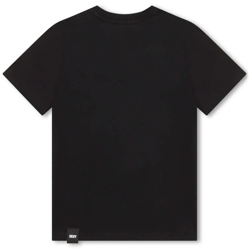 Boys Black Short Sleeves T-Shirt