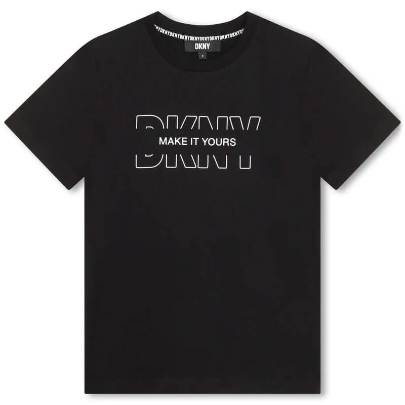 Boys Black Short Sleeves T-Shirt