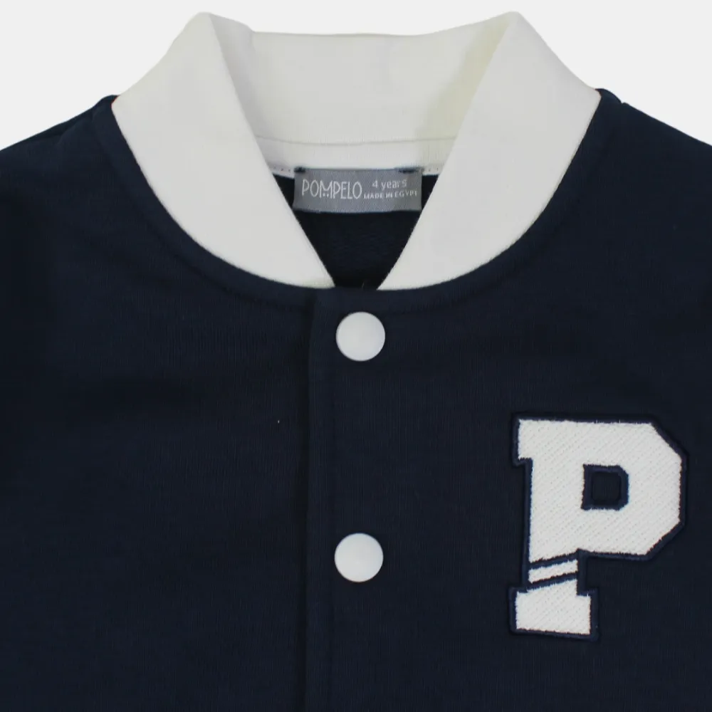 Boys Black/White Long-Sleeved Jacket