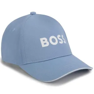Boys Blue Cotton Logo Cap