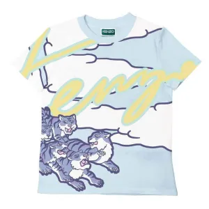 Boys Blue Cotton Logo T-Shirt