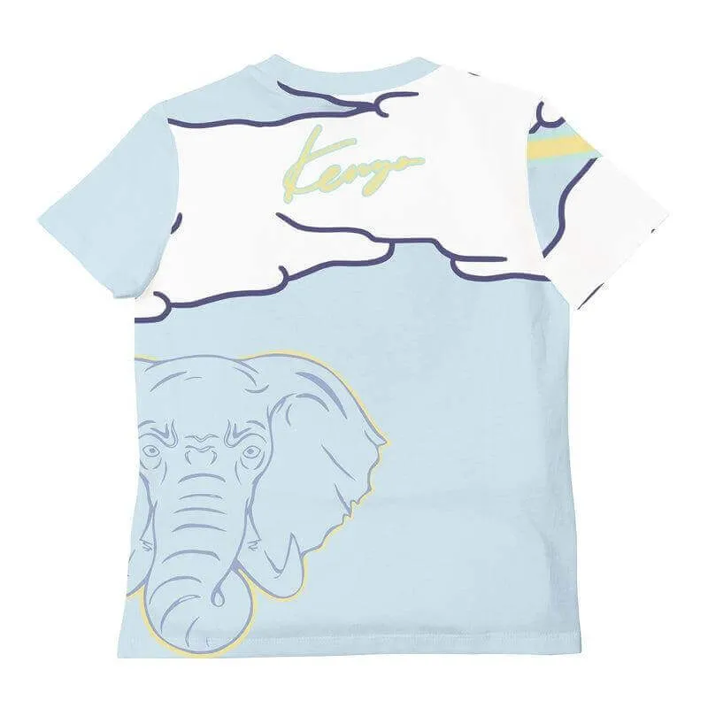 Boys Blue Cotton Logo T-Shirt