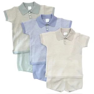 Boys BLUE Knitted Short Set