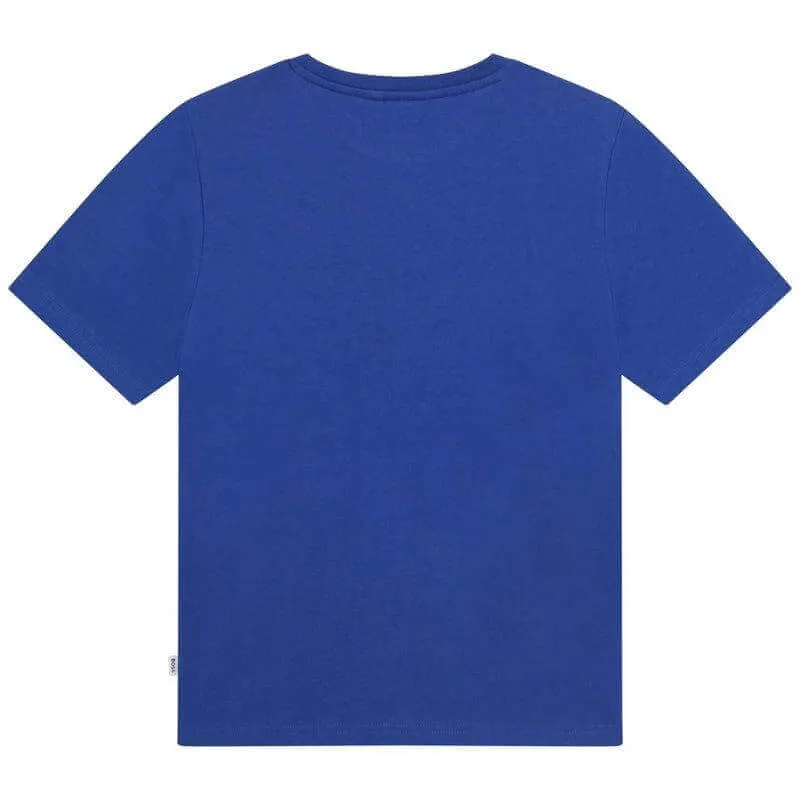 Boys Blue Logo Short Sleeve T-shirt
