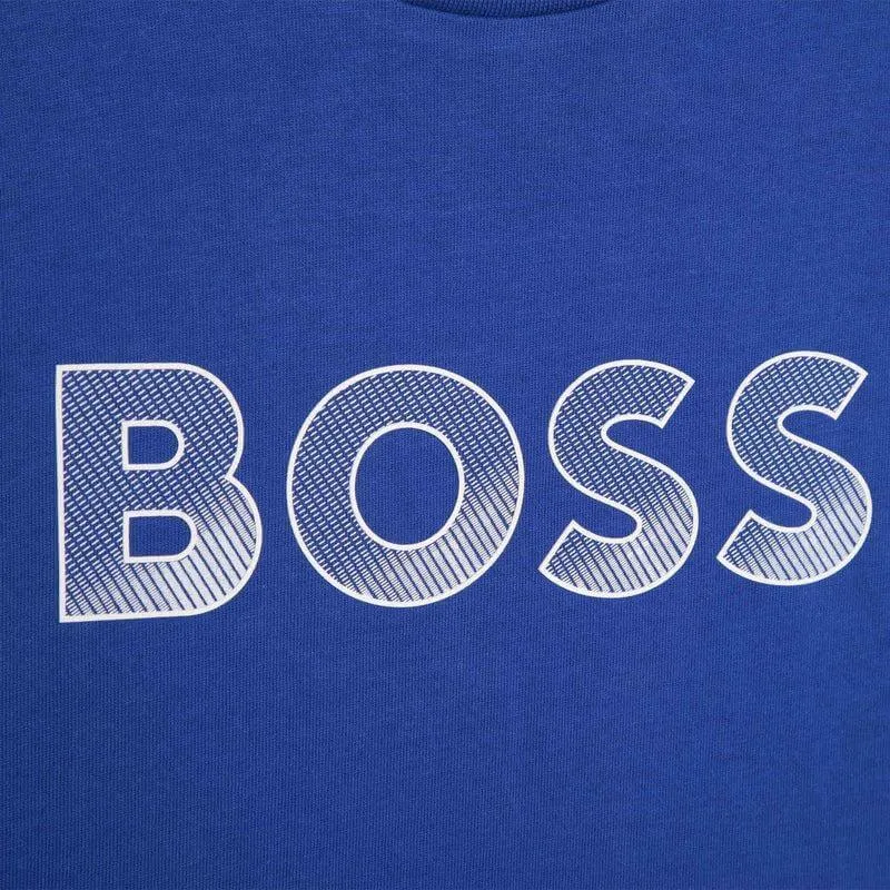 Boys Blue Logo Short Sleeve T-shirt