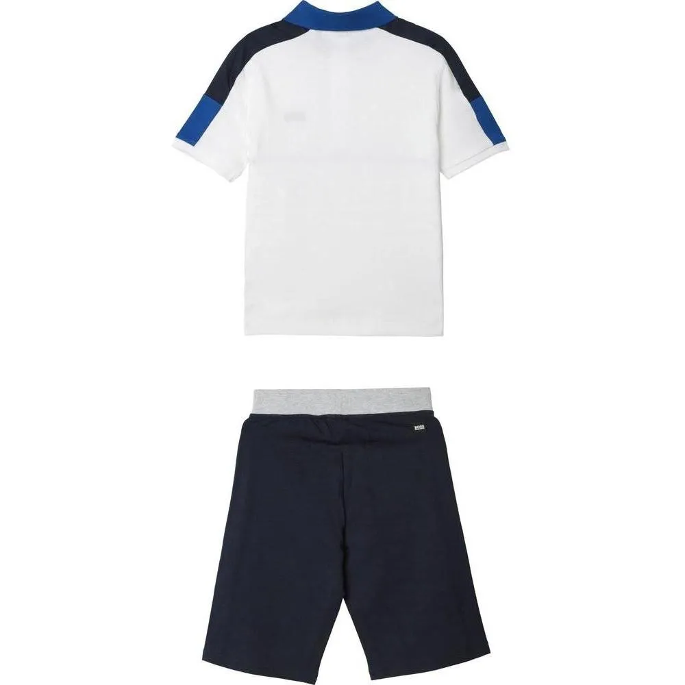 Boys Blue Polo & Shorts Set