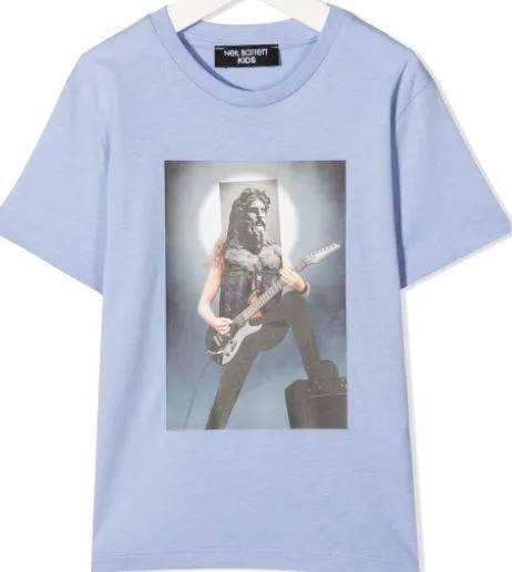 Boys Blue Rockstar Jersey T-Shirt
