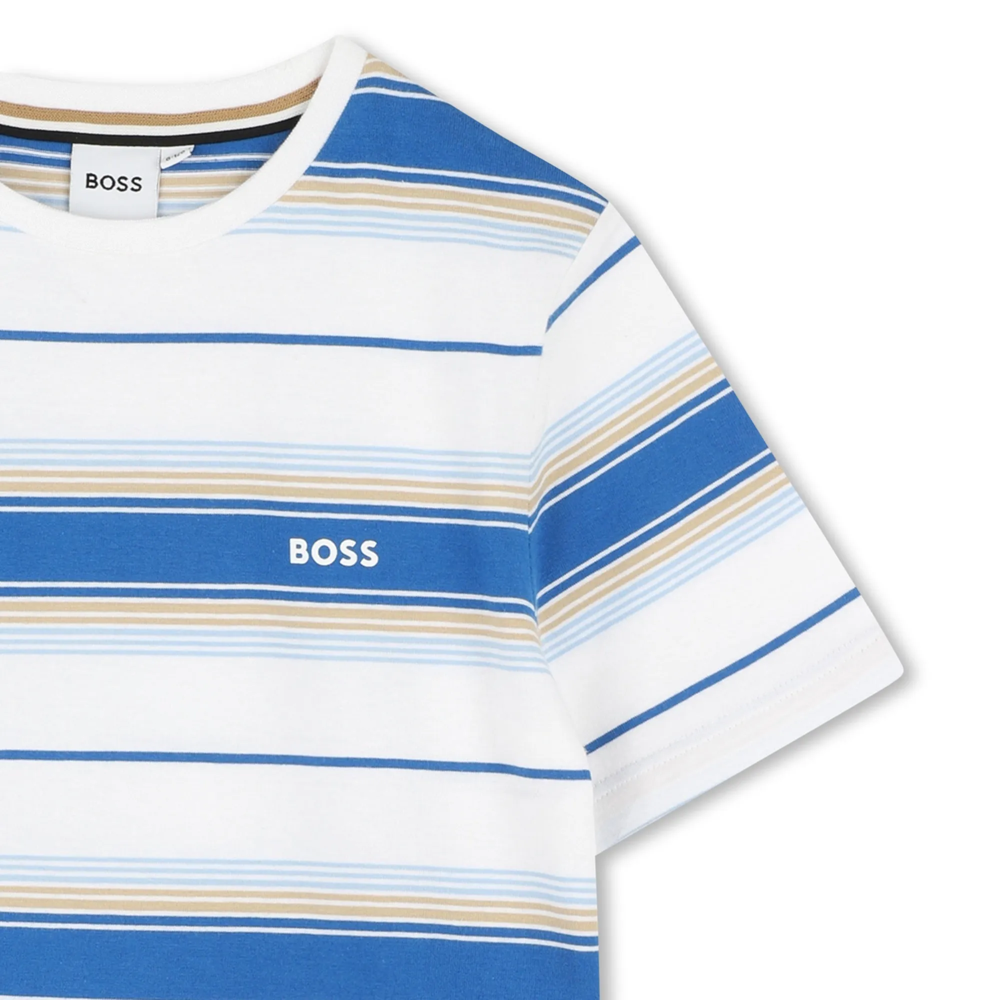 Boys Blue Stripe Short T-Shirt